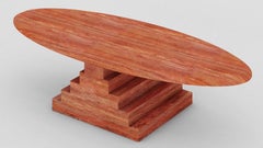 NORDST NIKO Coffee Table, Italian Red Travertine, Danish Modern Design, New