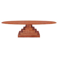 Table basse NORDST NIKO, travertin rouge italien, design moderne danois, nouveau