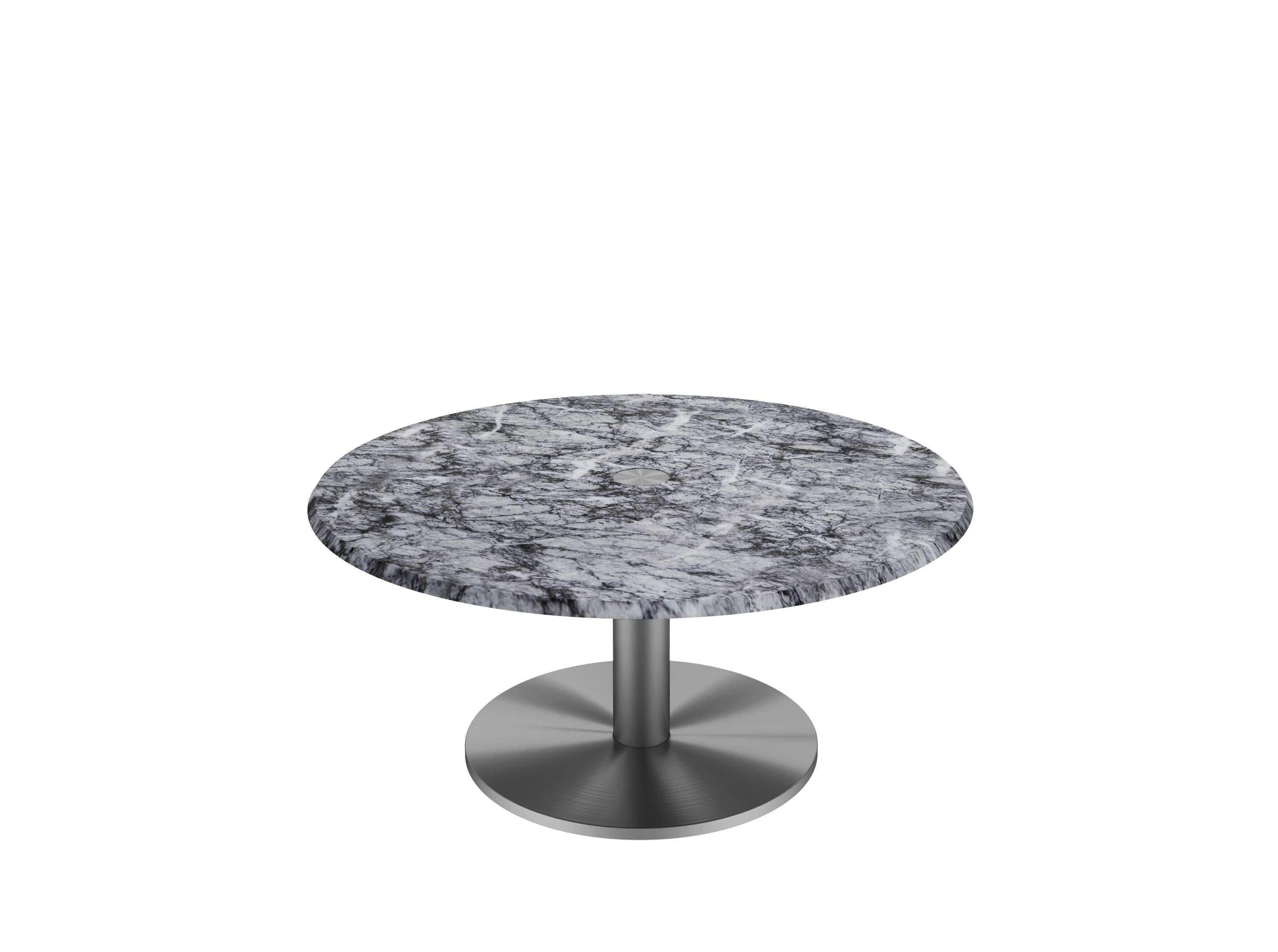 Chinois Table basse NORDST NOA, marbre blanc de montagne italien, design moderne danois en vente