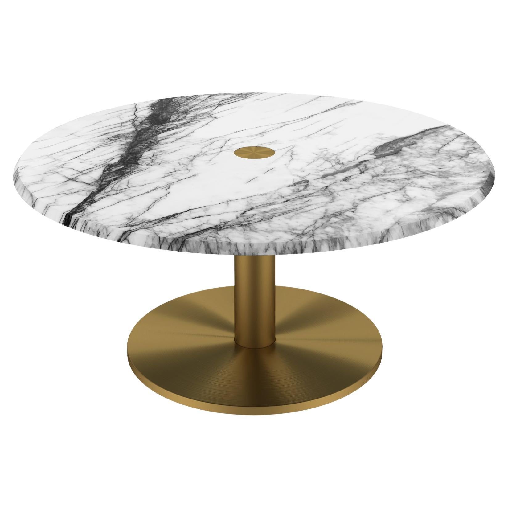 NORDST NOA Coffee Table, Italian White Mountain Marble, Danish Modern Design For Sale