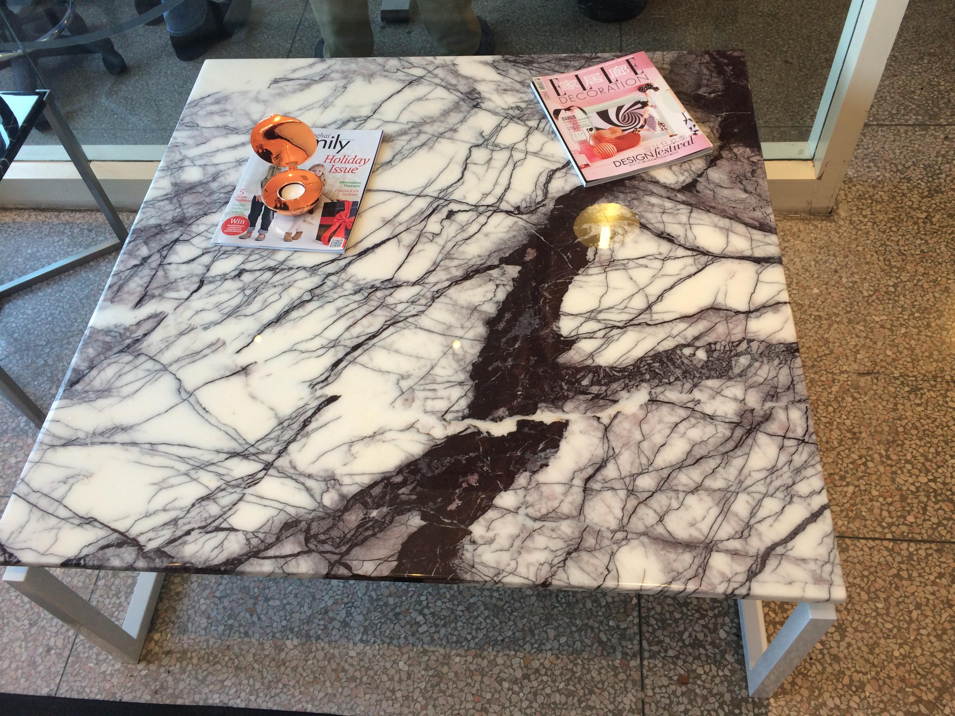 NORDST OLIVIA Coffee Table, Italian Green Lightning Marble, Danish Modern Design For Sale 1