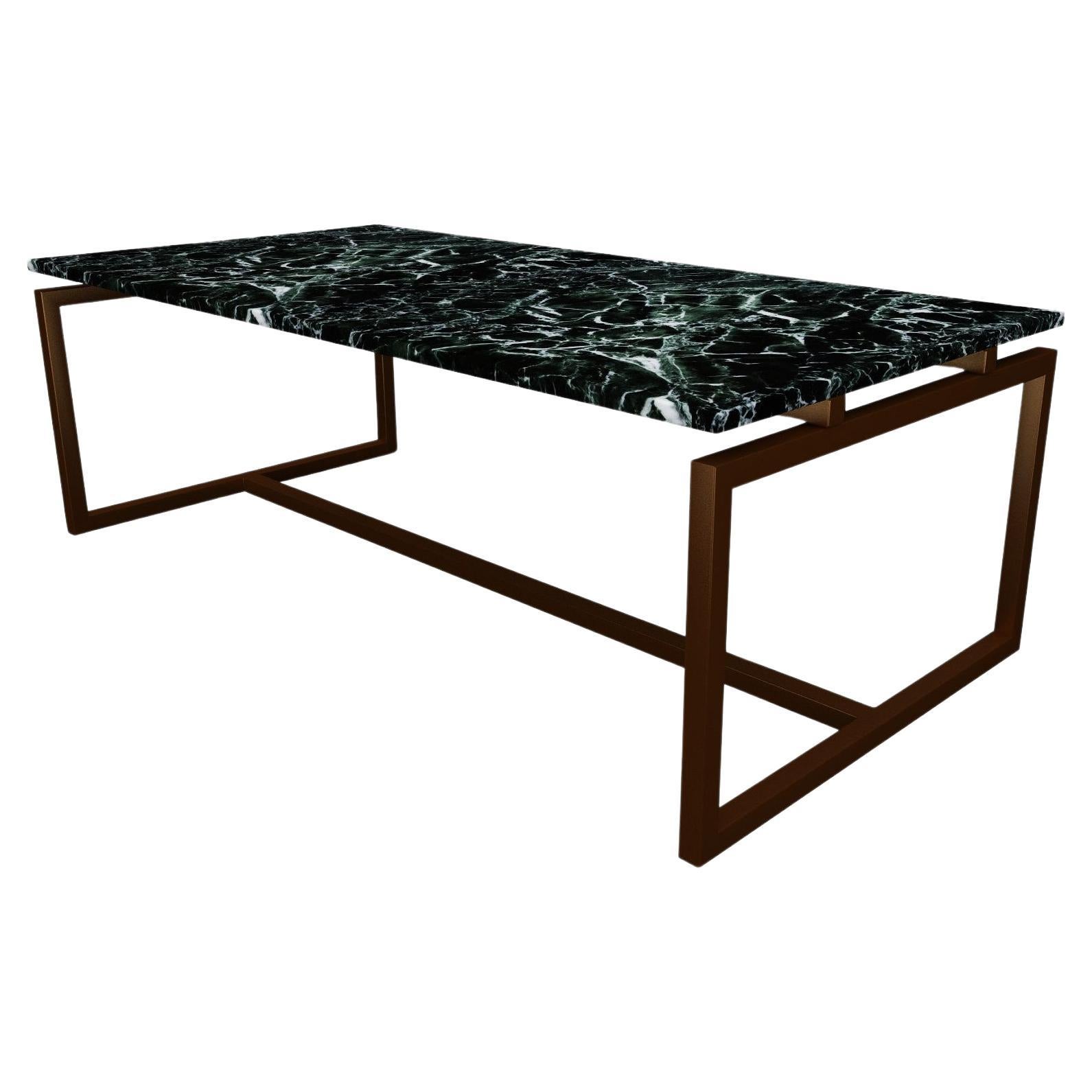 NORDST OLIVIA Coffee Table, Italian Green Lightning Marble, Danish Modern Design