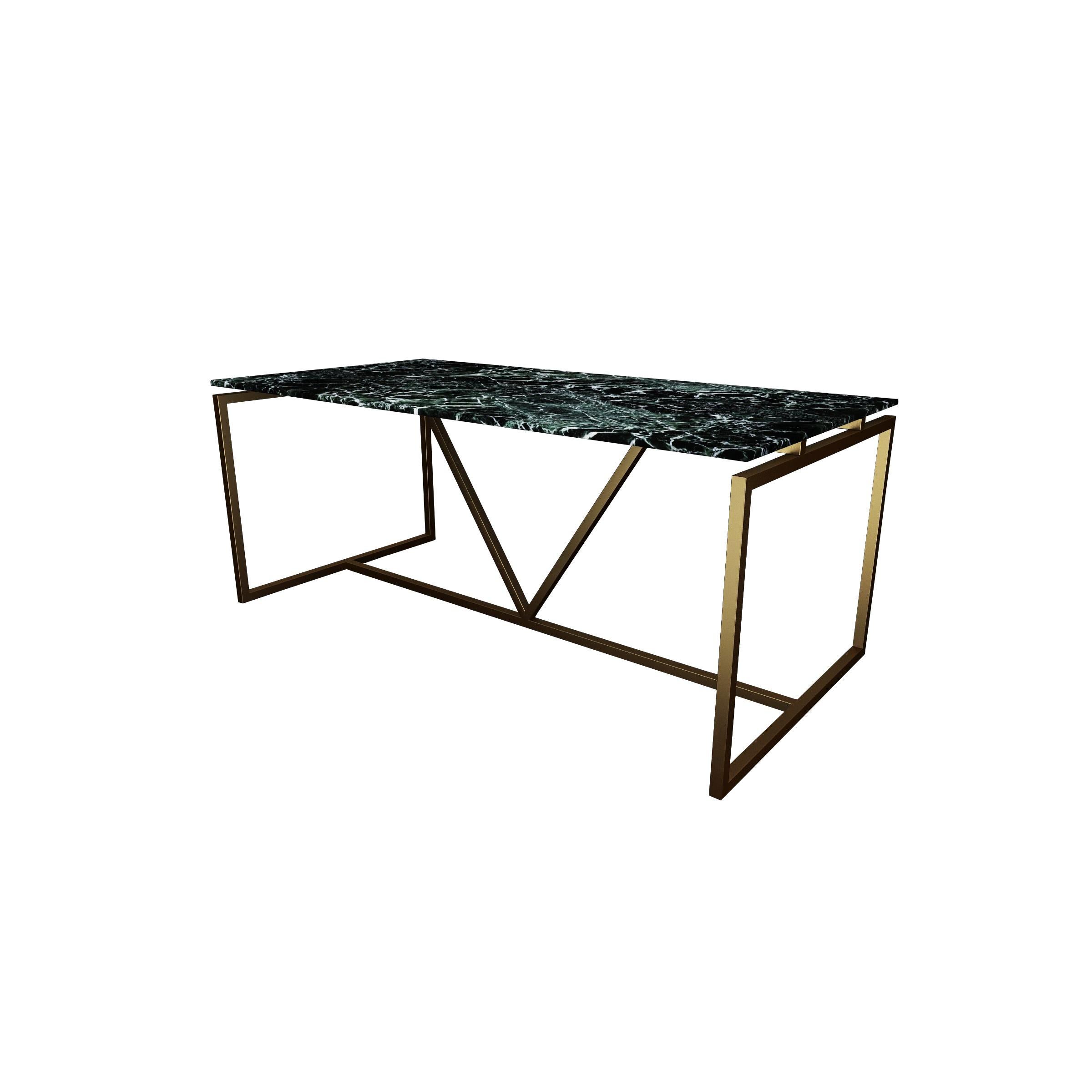 Scandinavian Modern NORDST OLIVIA Dining Table, Italian White Mountain Marble, Danish Modern Design For Sale