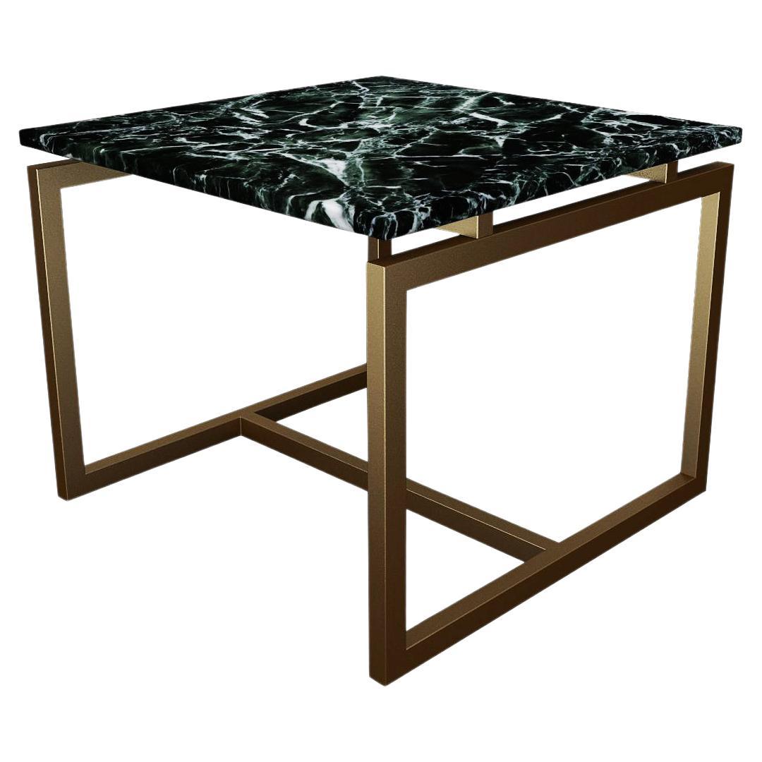NORDST OLIVIA Side Table, Italian Green Lightning Marble, Danish Modern Design