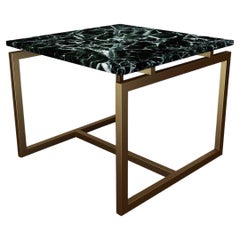 Table d'appoint italienne Green Lightning Marbre, design moderne danois NORDST OLIVIA