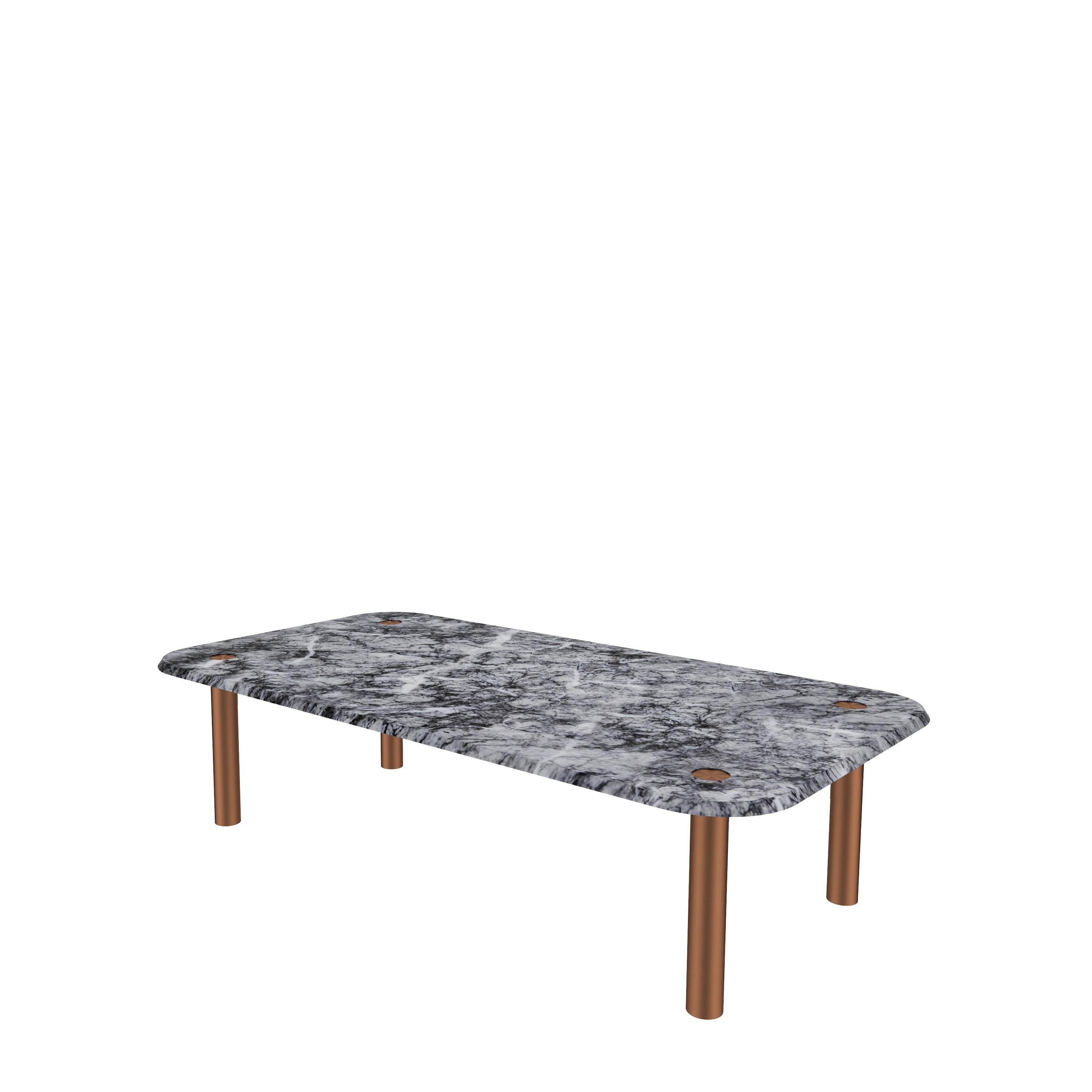 Scandinave moderne NORDST Table basse SEM, marbre italien Black Eagle, Danish Modern Design, New en vente
