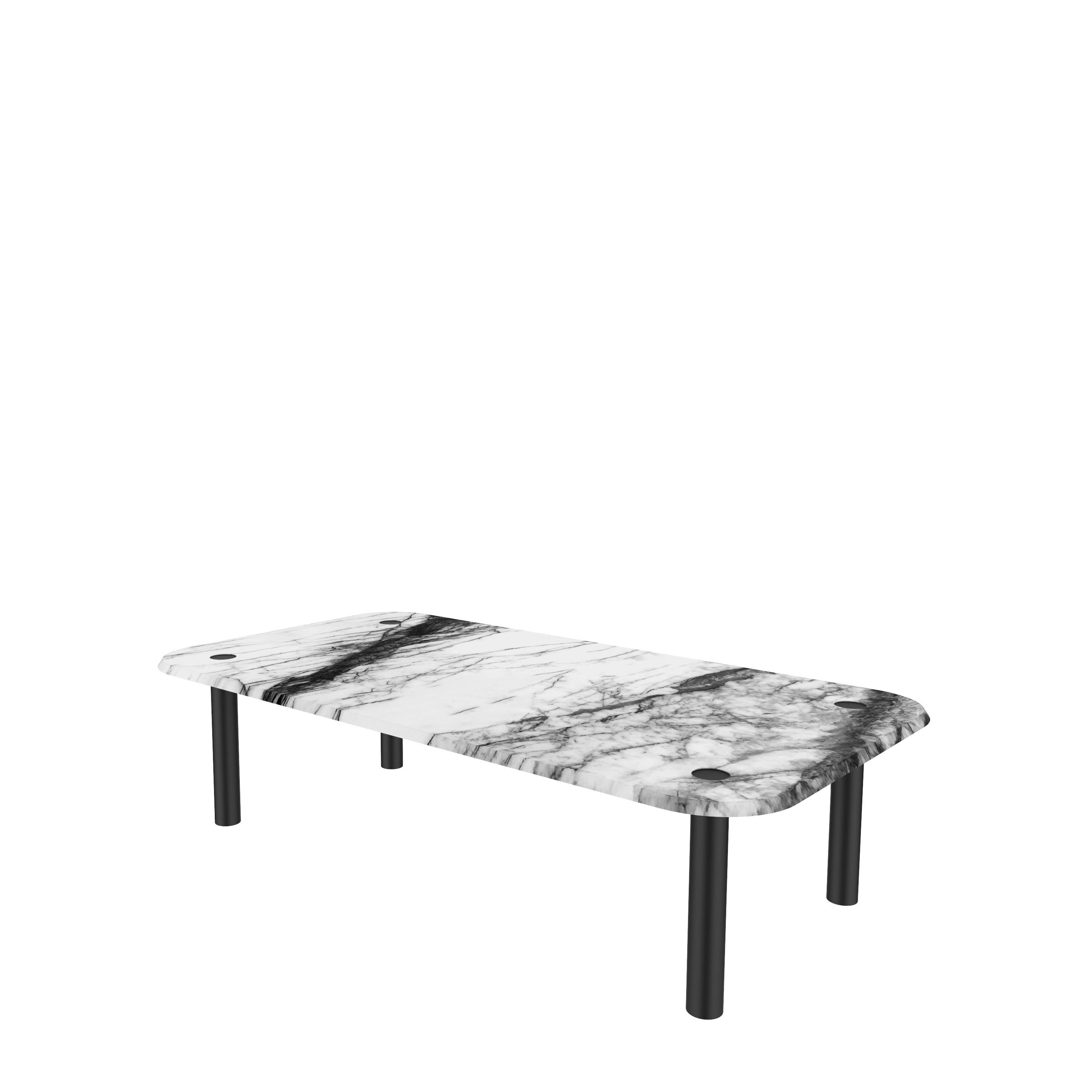 Chinese NORDST SEM Coffee Table, Italian Black Eagle Marble, Danish Modern Design, New For Sale