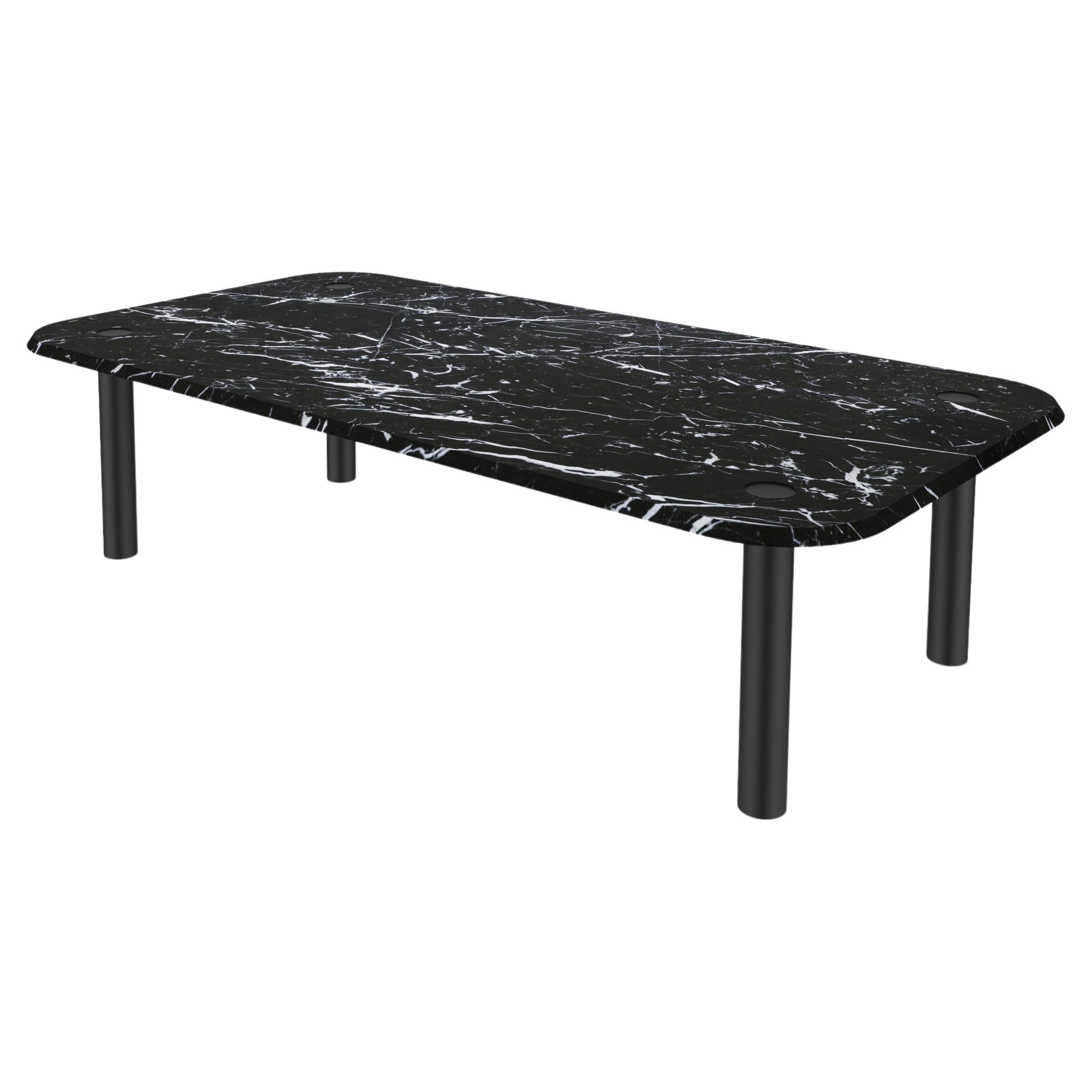 NORDST SEM Coffee Table, Italian Black Eagle Marble, Danish Modern Design, New For Sale