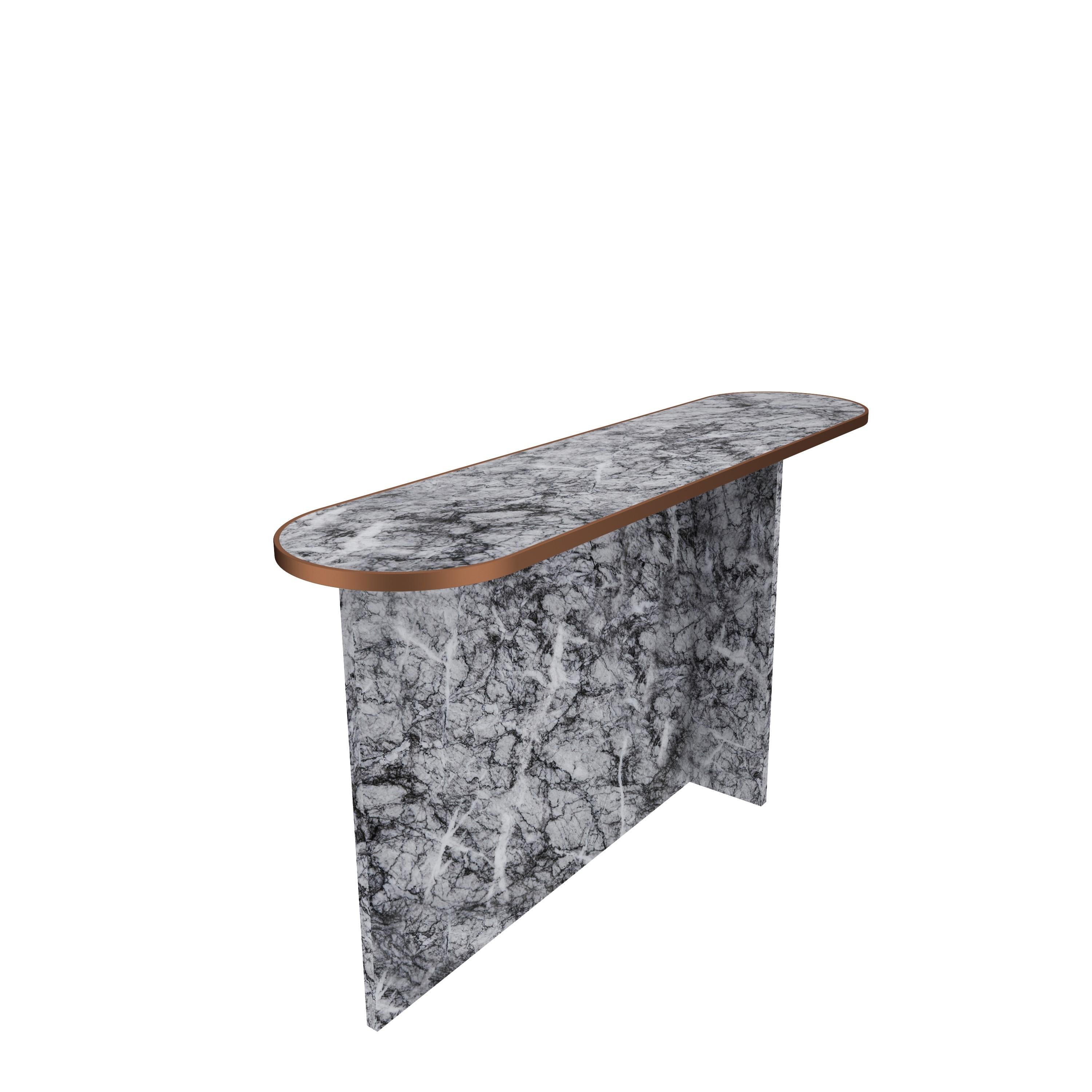 Scandinavian Modern NORDST T-Large Side Table, Italian White Mountain Marble, Danish Modern Design For Sale
