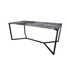 NORDST TEDDY Dining Table, Italian Black Eagle Marble, Danish Modern Design, New