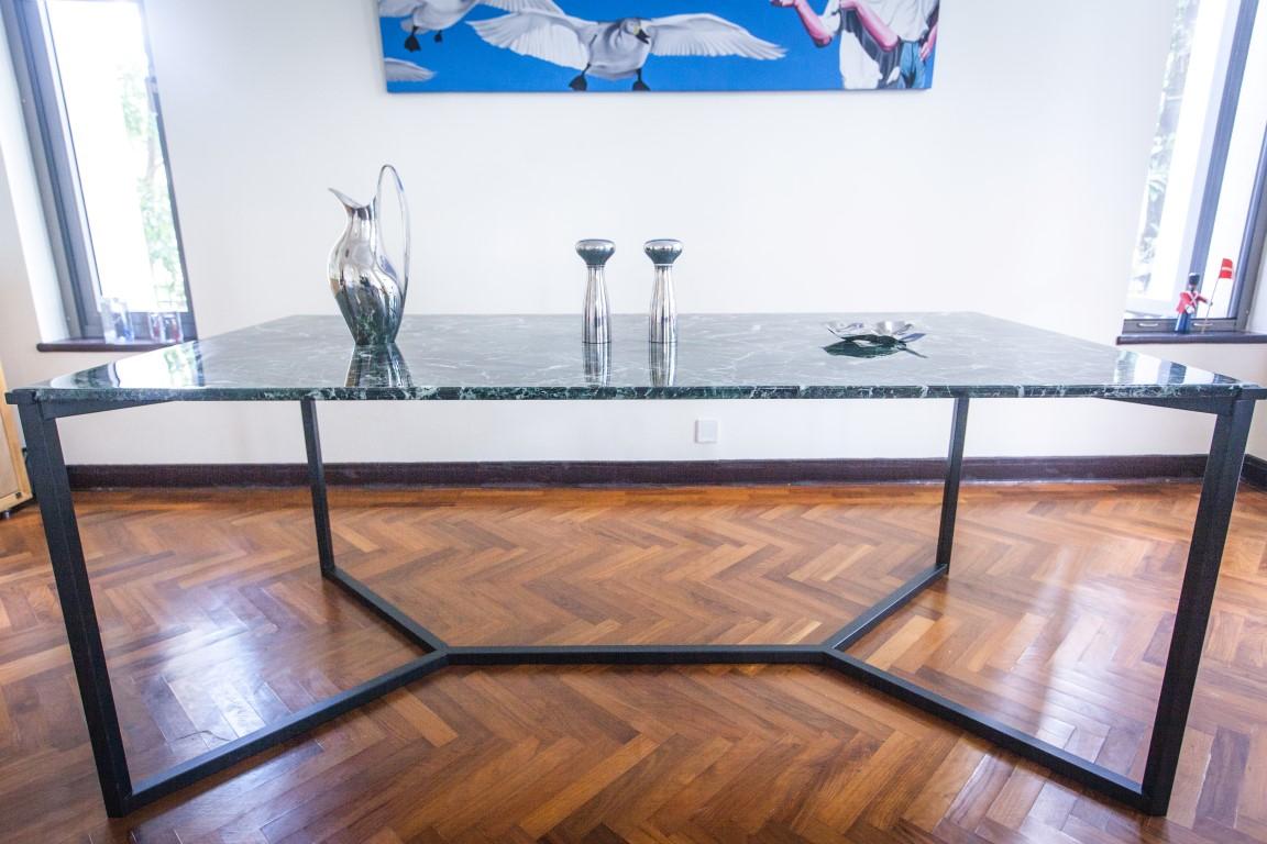 NORDST TEDDY Dining Table, Italian Black Eagle Marble, Danish Modern Design, New For Sale 2