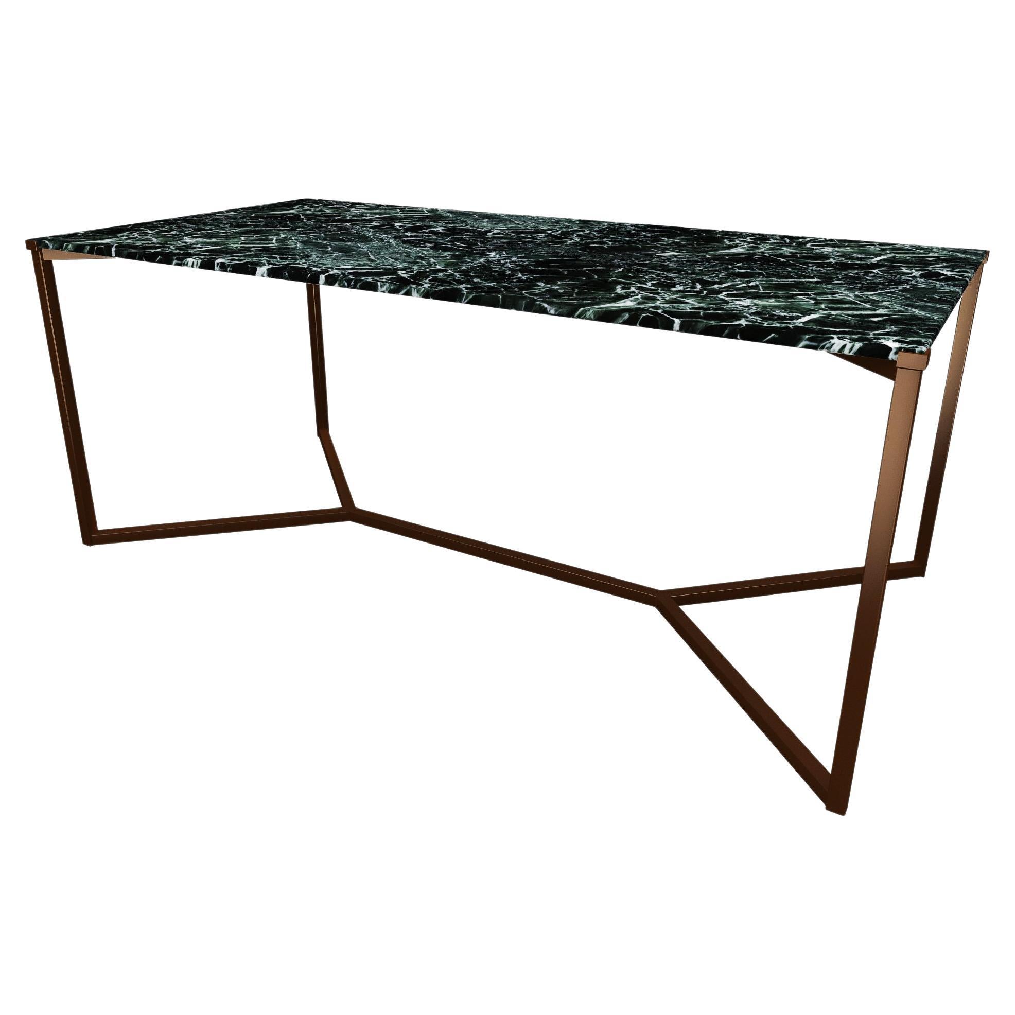 NORDST TEDDY Dining Table, Italian Green Lightning Marble, Danish Modern Design For Sale