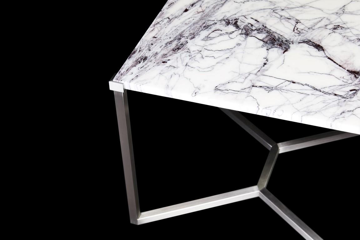Contemporary NORDST TEDDY Side Table, Italian Grey Rain Marble, Danish Modern Design, New For Sale