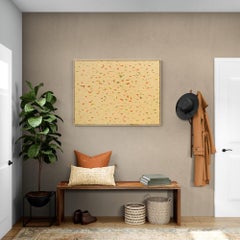 My Autumn Garden - bright, lively, colourful, layered abstract, oil on canvas