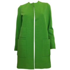 Manteau vert Kelly Norell vintage des années 1960