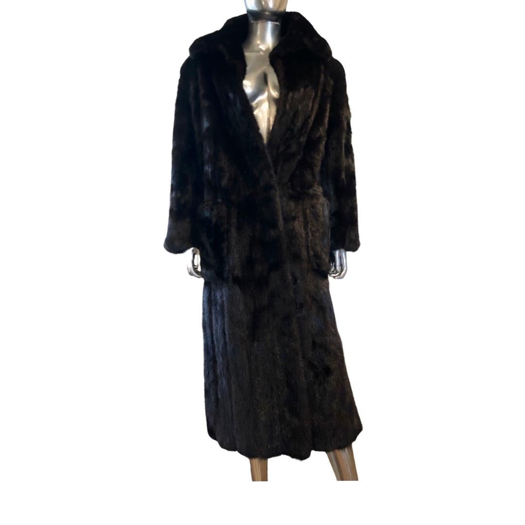Norell Designer Vintage Blackglama Mink Coat Size Large 10 12 For Sale at 1stDibs
