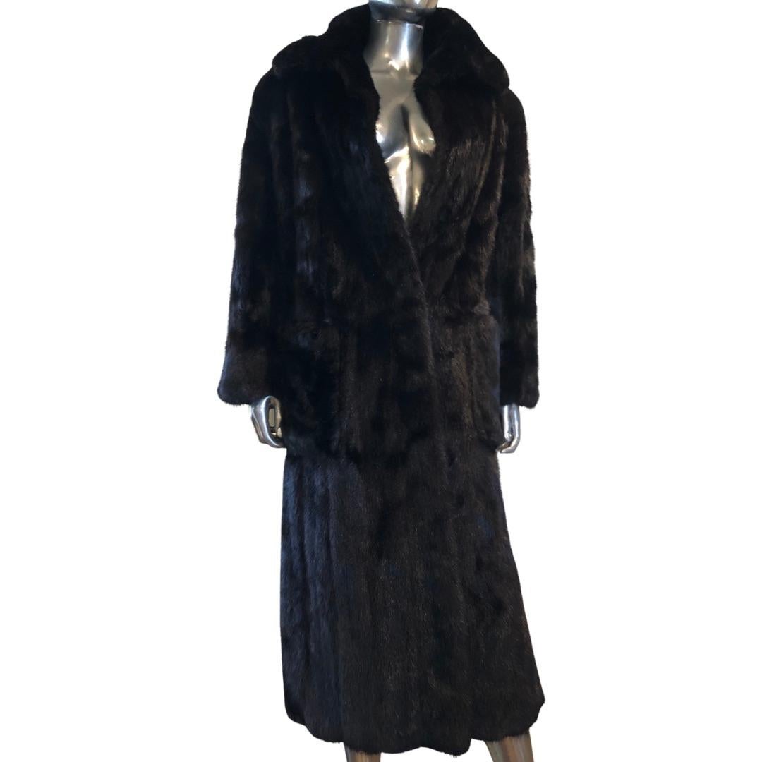 Norell Designer Vintage Blackglama Mink Coat Size Large (10-12) For Sale 5