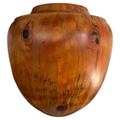 Norfolk Island Pine Turned Wood Vase Hawaii