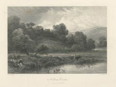 Norham Castle on the Tweed, Antique Engraving after D. McKewan, circa 1876