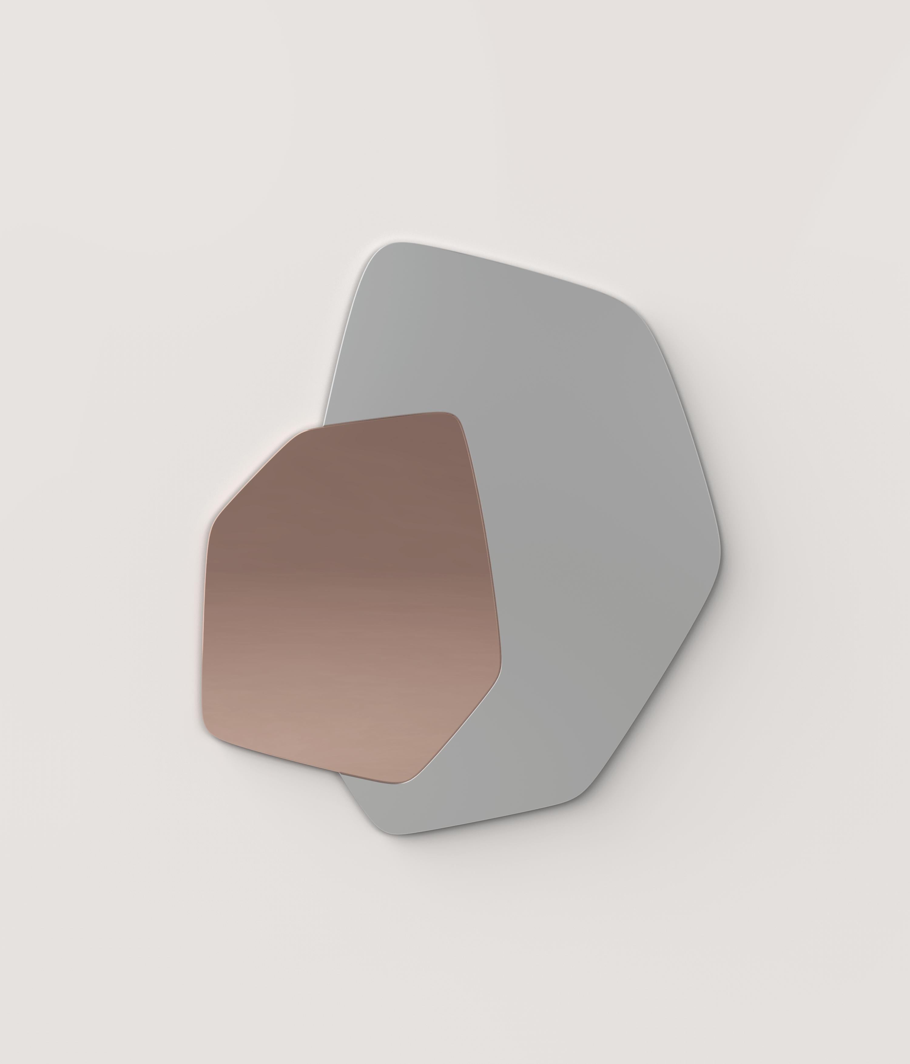 Nori V1 wall mirror by Edizione Limitata
Limited Edition of 1000 pieces. Signed and numbered.
Dimensions: D70 x W0.5 x H79.5 cm
Materials: Classic Finish Mirror+ Copper Finish Mirror
Also available in different colours and dimensions.

Nori is a