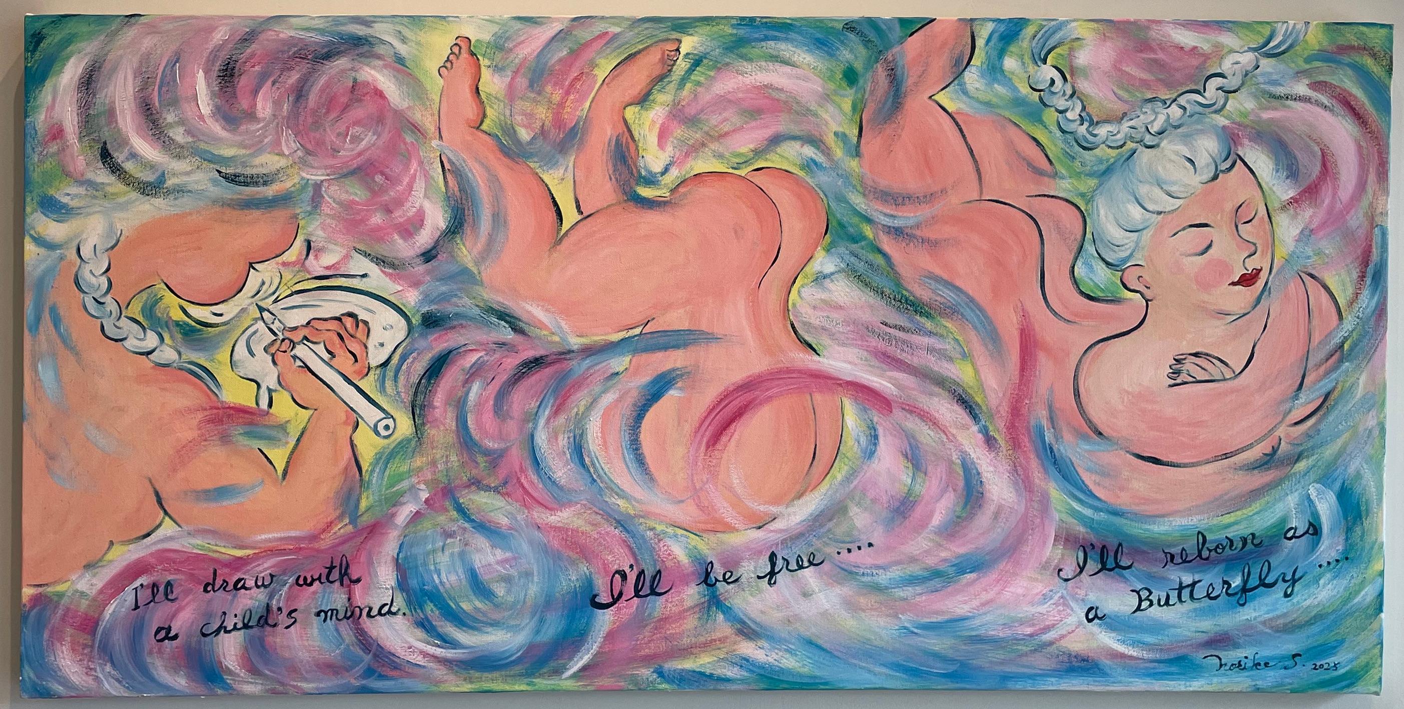 Cutie's Reborn - Noriko Shinohara, Oil Painting, Cutie and the Boxer Series
