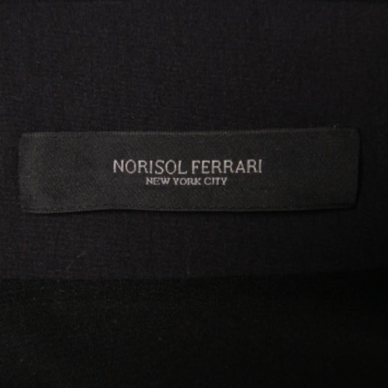 Norisol Ferrari Black Synthetic Paneled Belted Mini Dress M For Sale 2