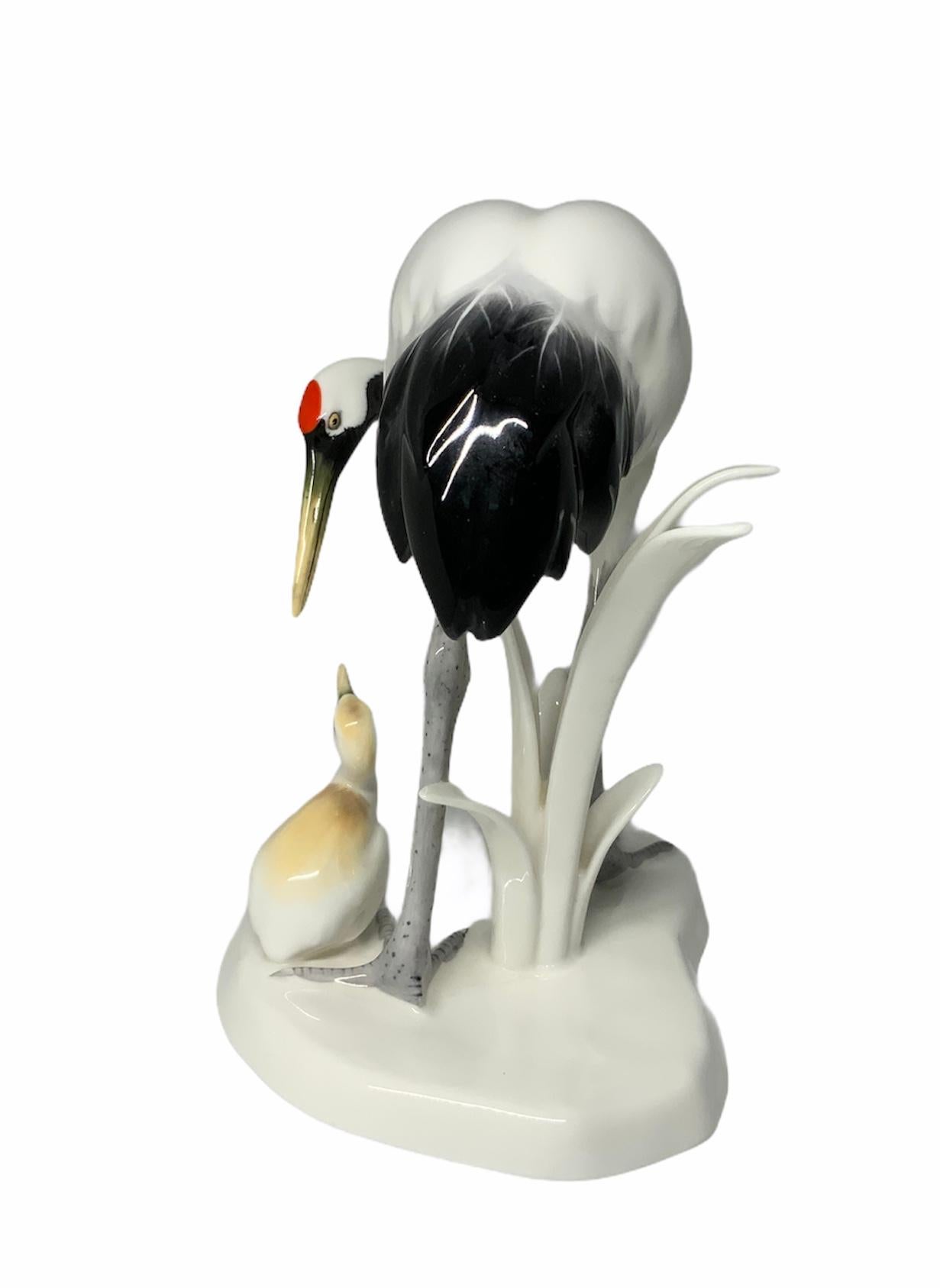 Noritake Hand Painted Porcelain Cranes Figurines 2