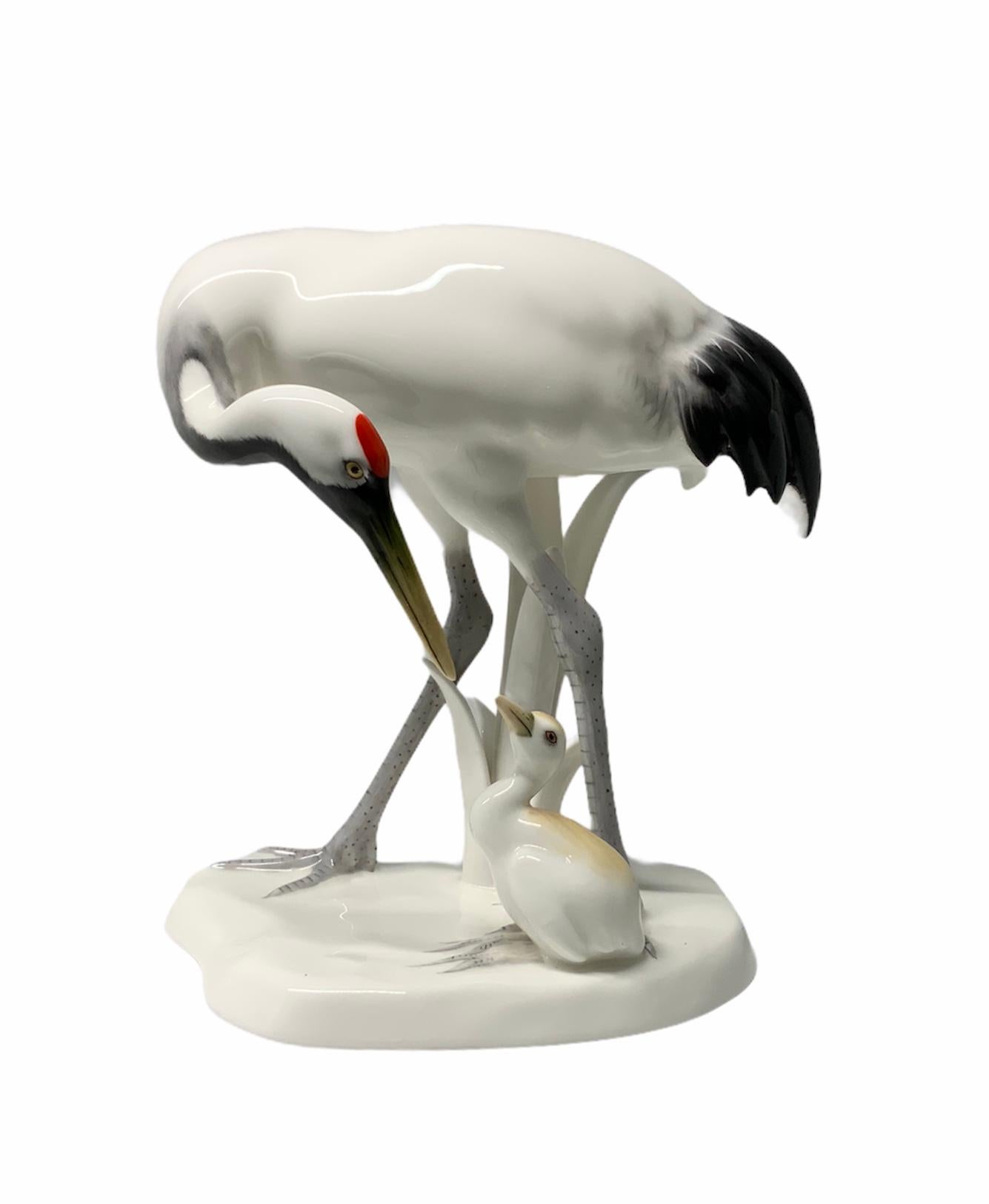 Noritake Hand Painted Porcelain Cranes Figurines 1