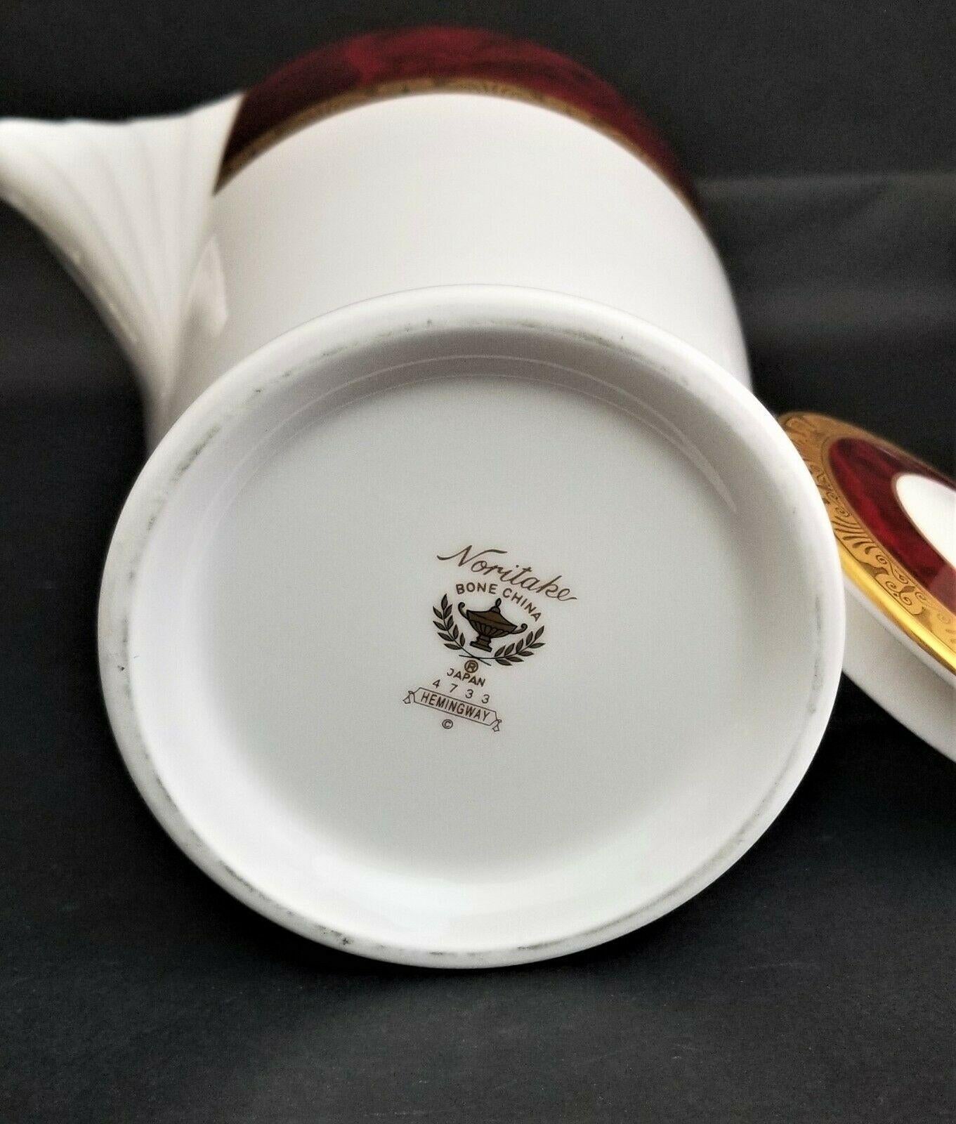 Noritake Hemingway Bone China Coffee Tea Pot with Lid 3
