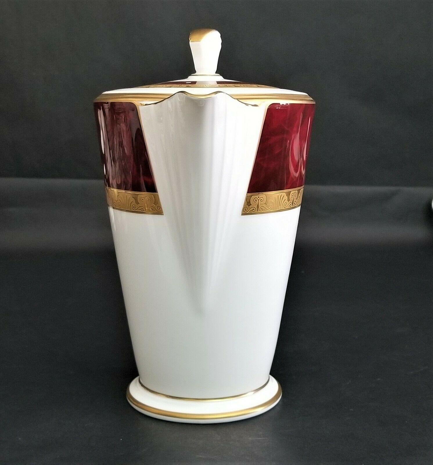 Art Nouveau Noritake Hemingway Bone China Coffee Tea Pot with Lid