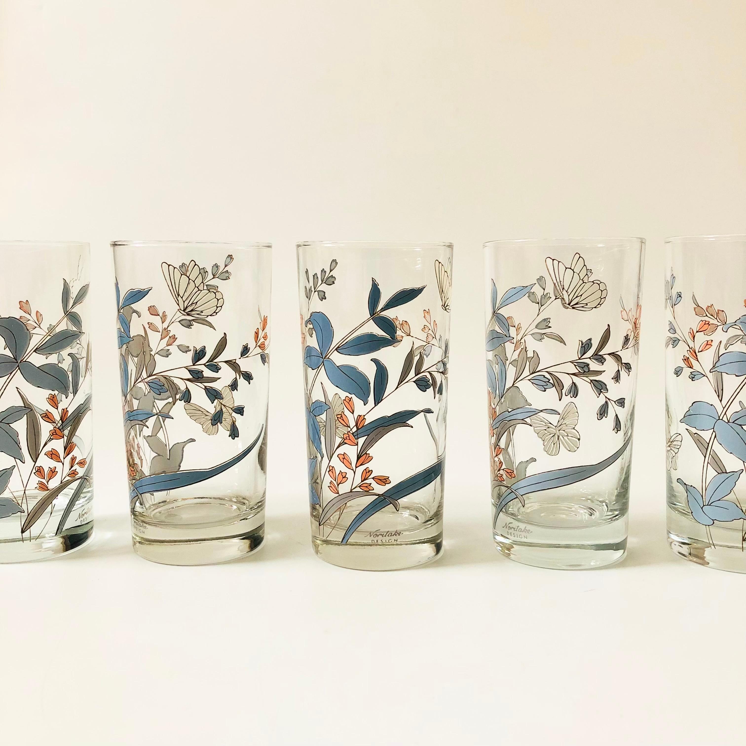 Japanese Noritake Kilkee Floral Tumblers - Set of 5