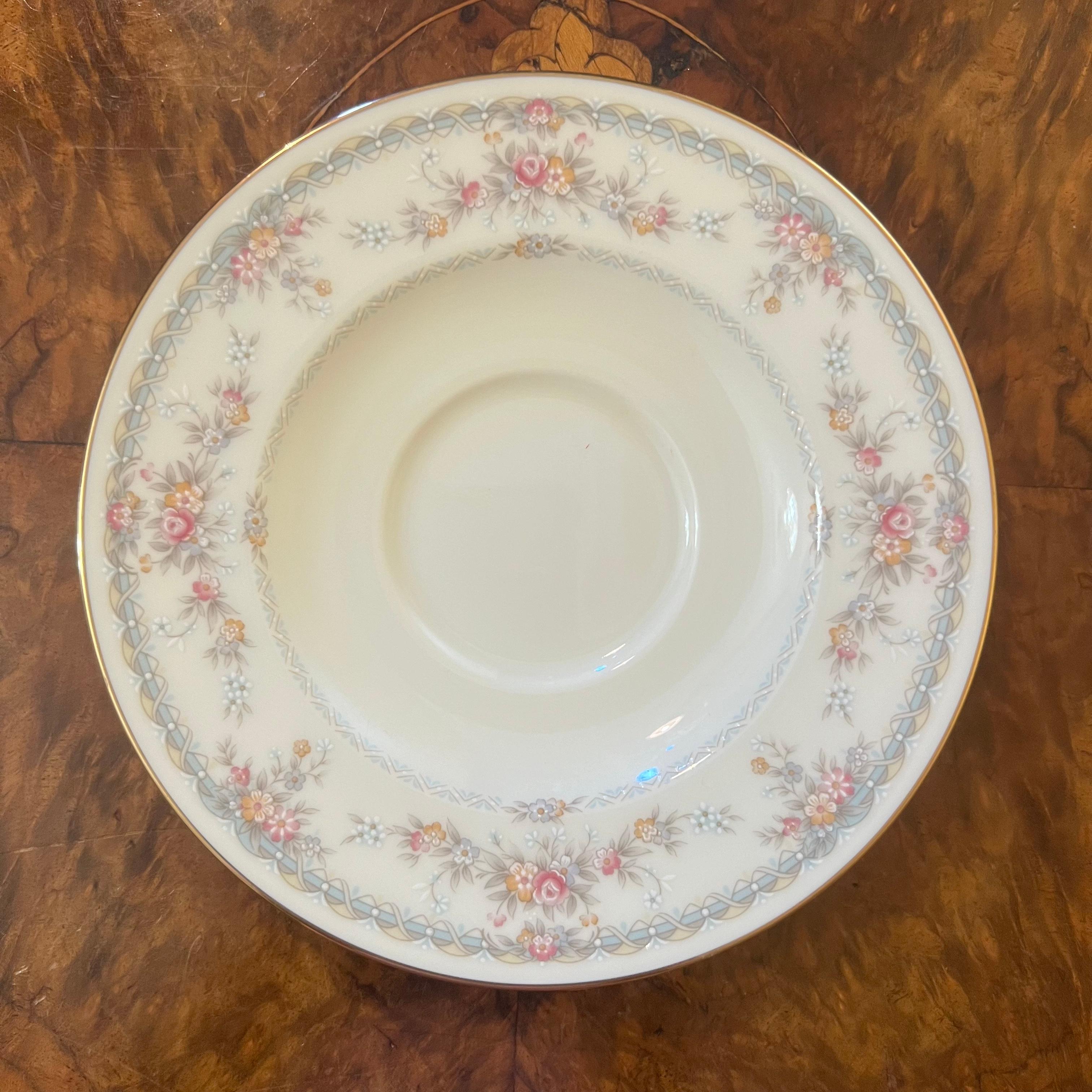 20th Century Noritake Linda Tea Cup Trio Set For Sale