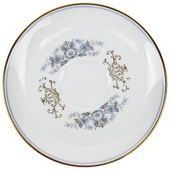 Used Noritake Mentone Blue Gold and White Saucer