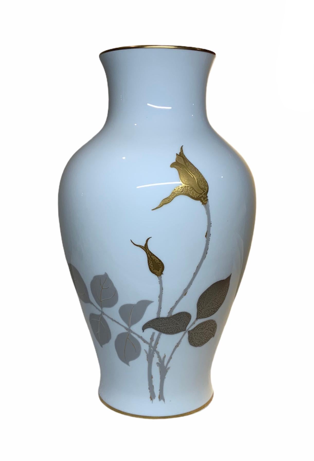 Japonisme Noritake Okura Porcelain Flower Vase For Sale