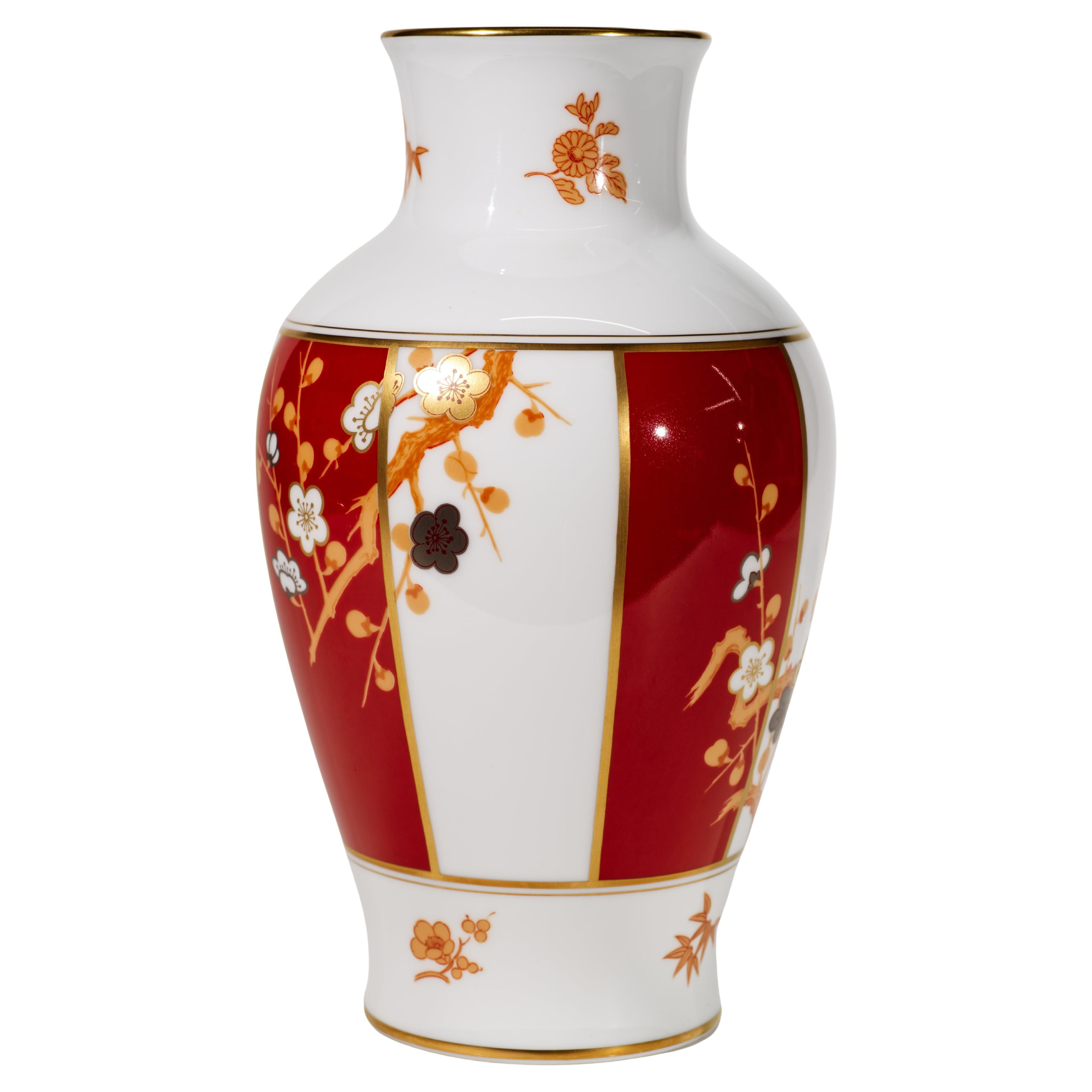 Vaso in porcellana Noritake Okura con decoro tradizionale Sakura