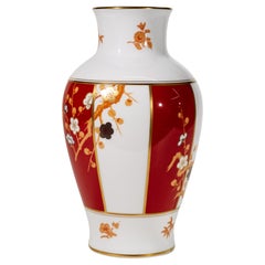 Noritake Okura Porcelain Vase with Traditional Sakura Decor