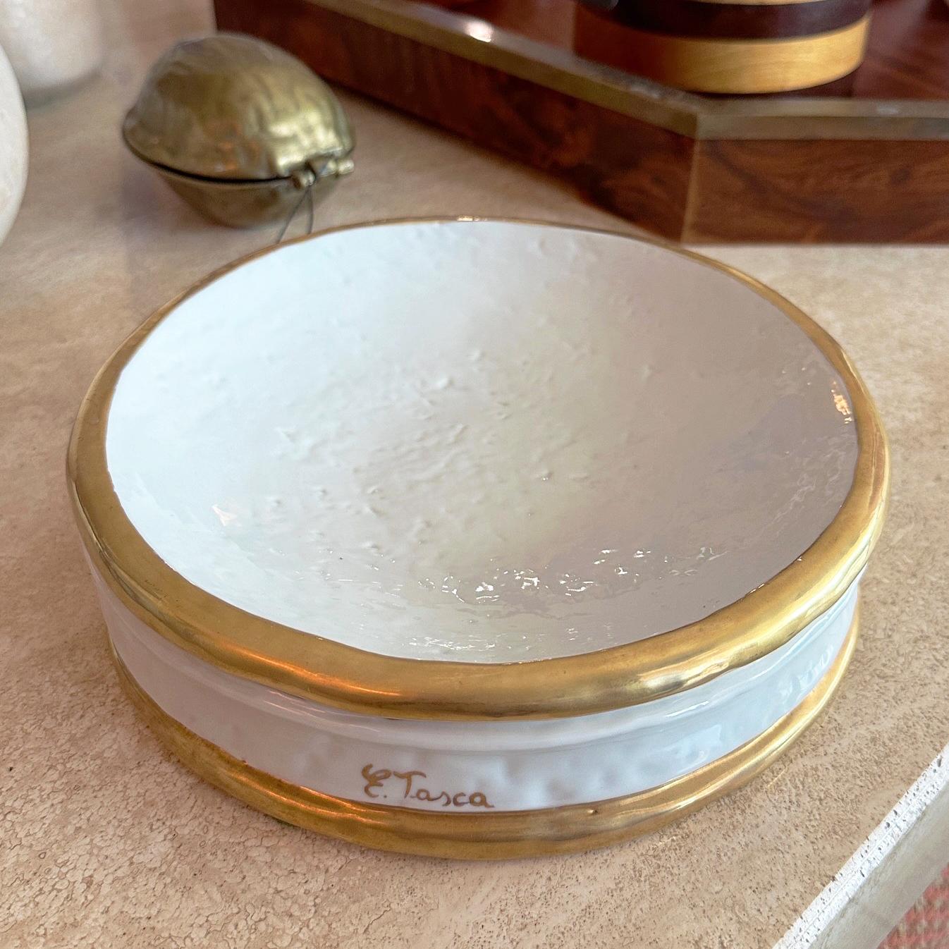 Hollywood Regency Noritake Porcelain Ceramic Catchall Vide-Poche by Edoardo Tasca For Sale