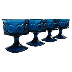 Noritake Spotlight Blue Coupe Glasses - Set of 4