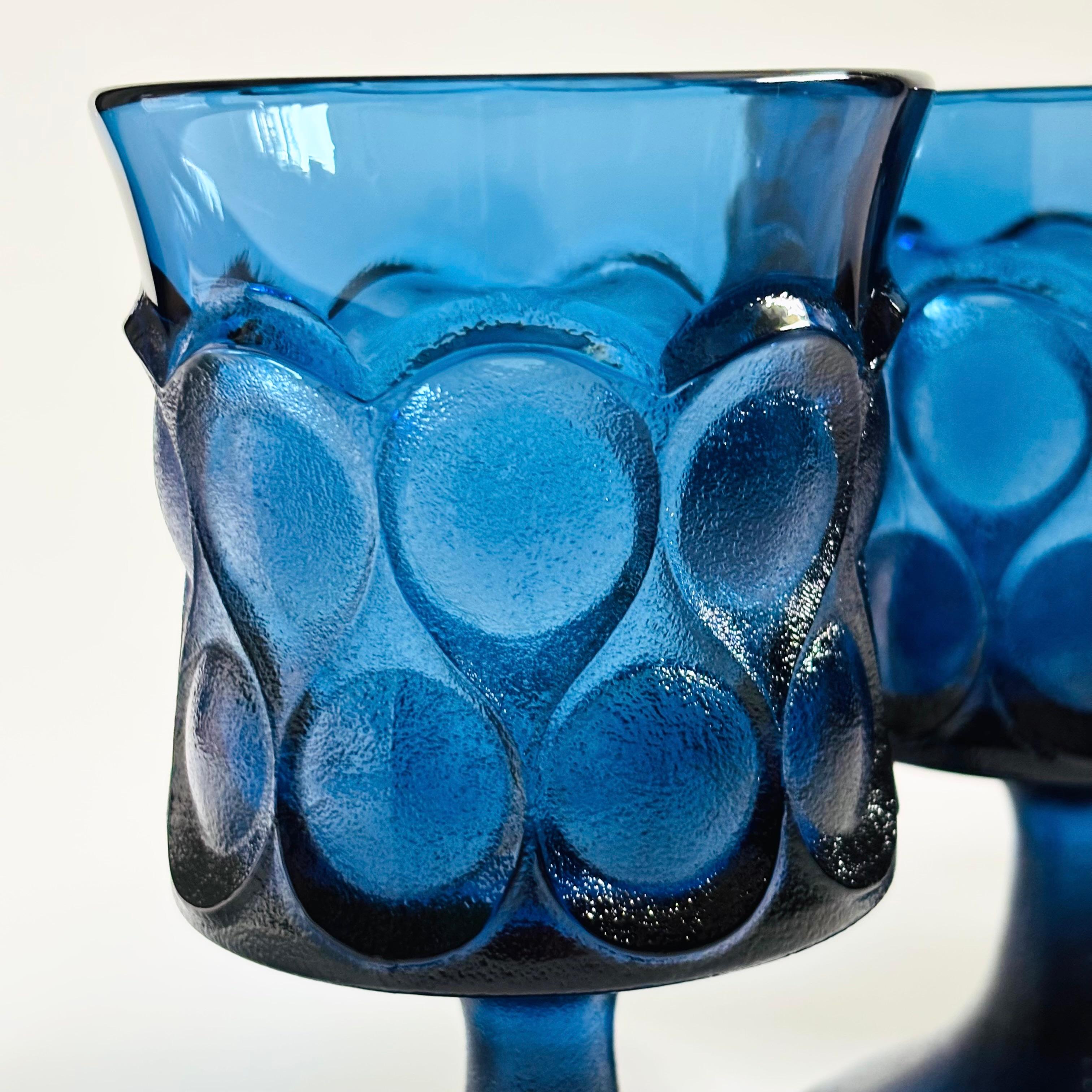 Noritake Spotlight Blue Large Goblets - Set of 4 im Zustand „Gut“ im Angebot in Fairfield, CA