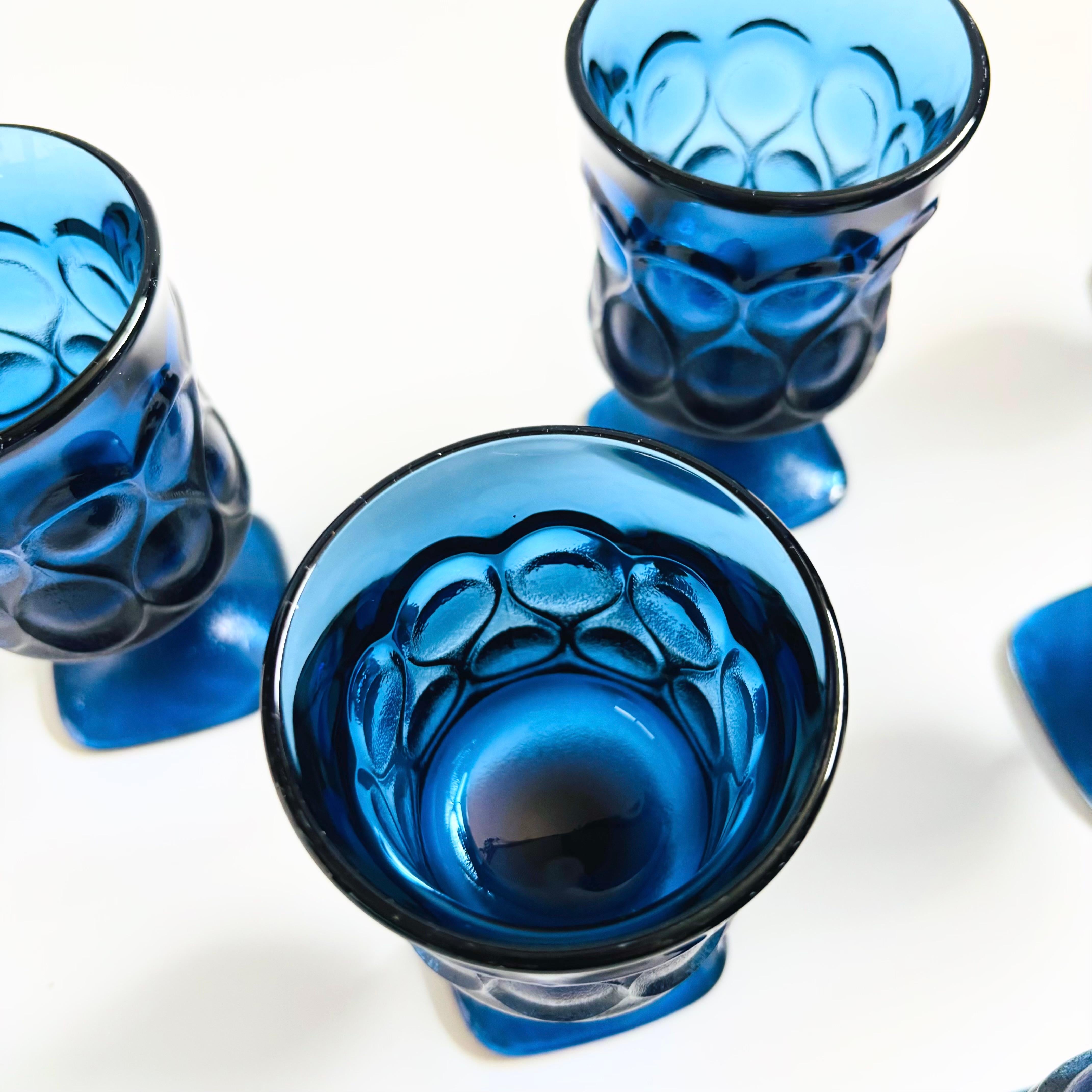 Noritake Spotlight Blue Wine Goblets - Set of 6 (Japanisch) im Angebot