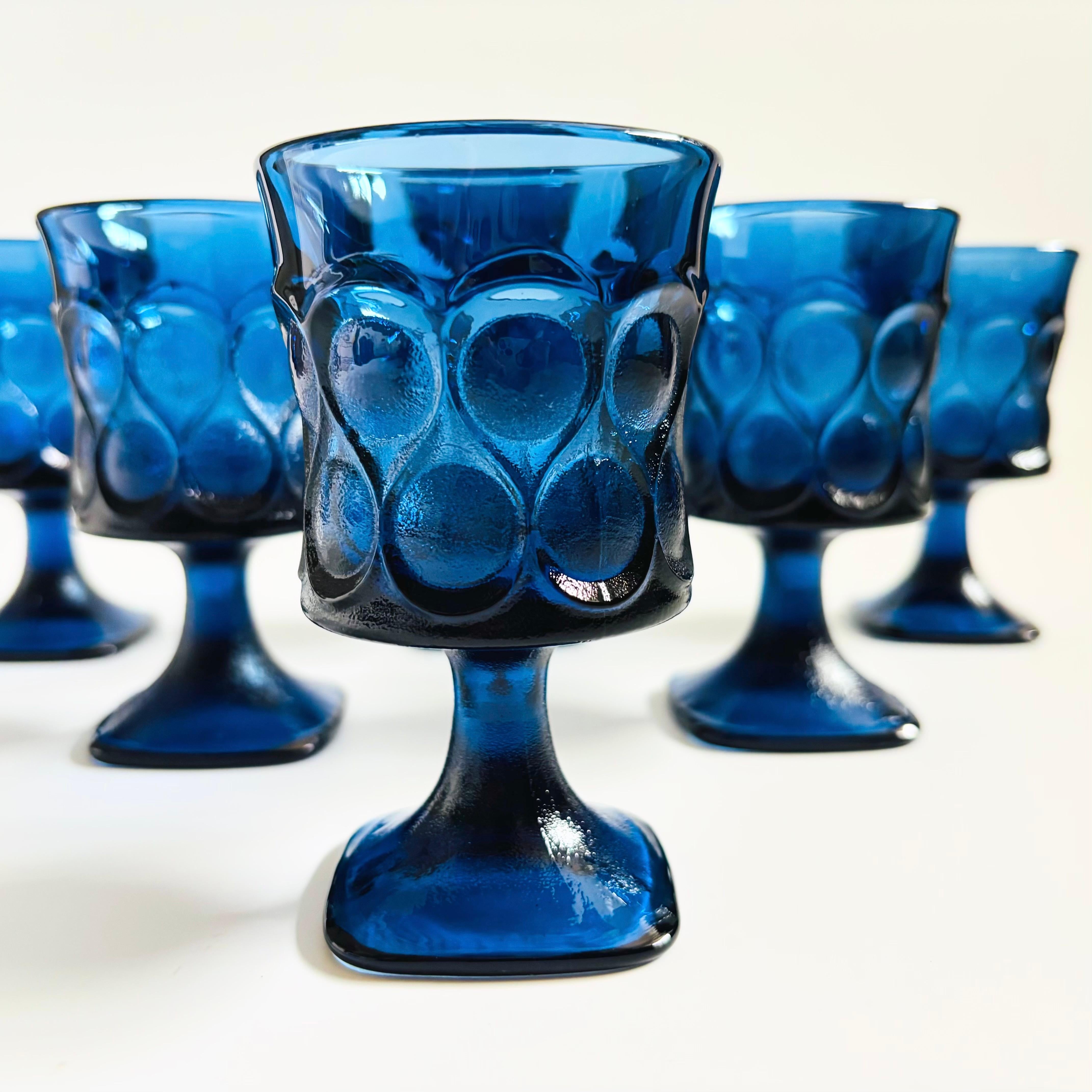 Noritake Spotlight Blue Wine Goblets - Set of 6 im Zustand „Gut“ im Angebot in Fairfield, CA