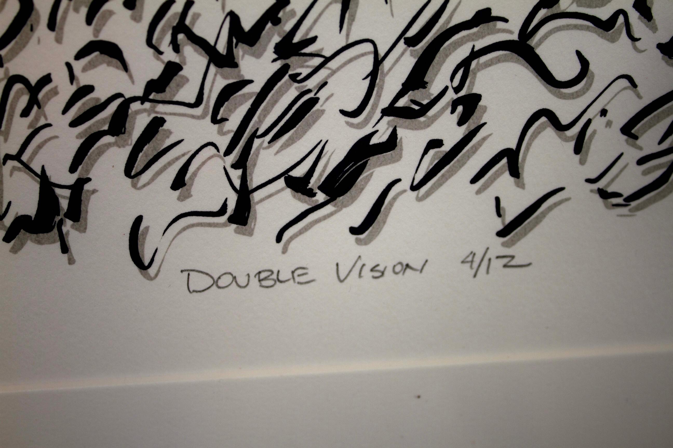 Norm Stewart Double Vision Signed Contemporary 2-C Screenprint 4/21 Framed 1995 1