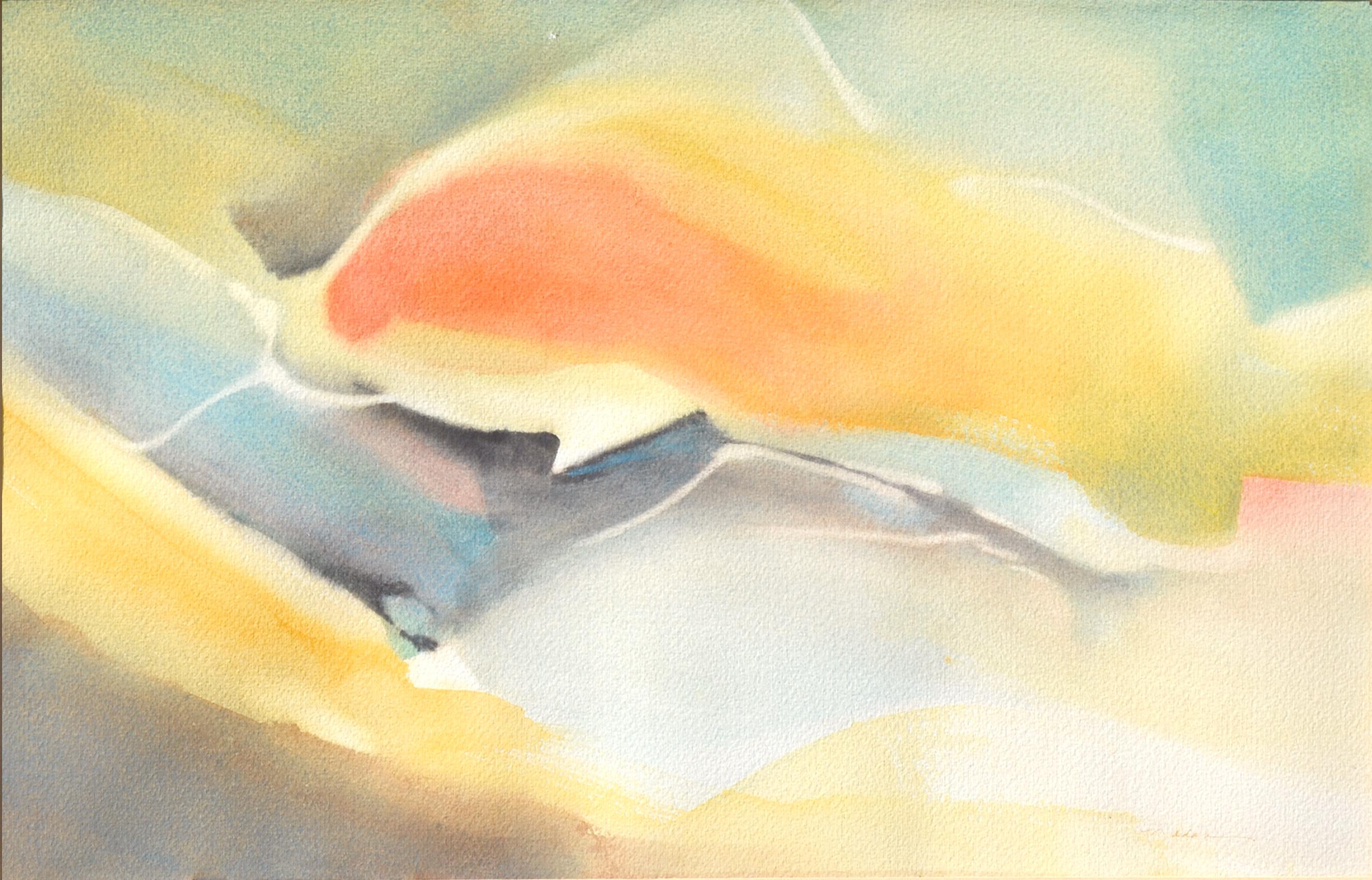 Abstraction du poisson rouge - Painting de Norma Auer Adams