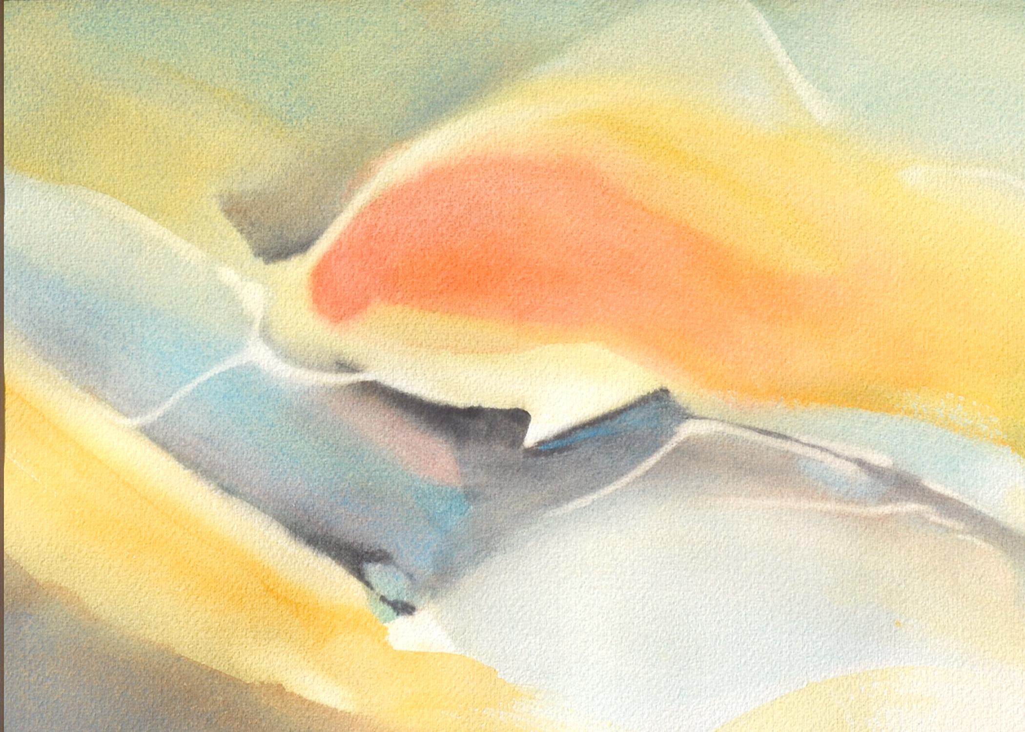 Abstraction du poisson rouge - Expressionnisme abstrait Painting par Norma Auer Adams