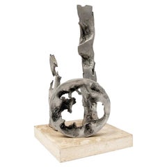 Norma B. Flanagan '20th C. CT' Cast Aluminum Abstract Sculpture