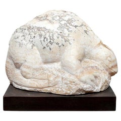 Norma B. Flanagan Carved Variegated Stone Turtle Sculpture