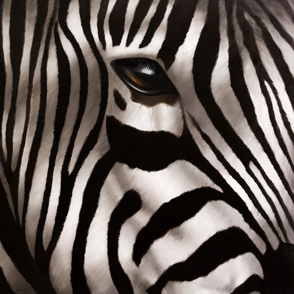 Norma Bessières Animal Painting - Zebra Subtil
