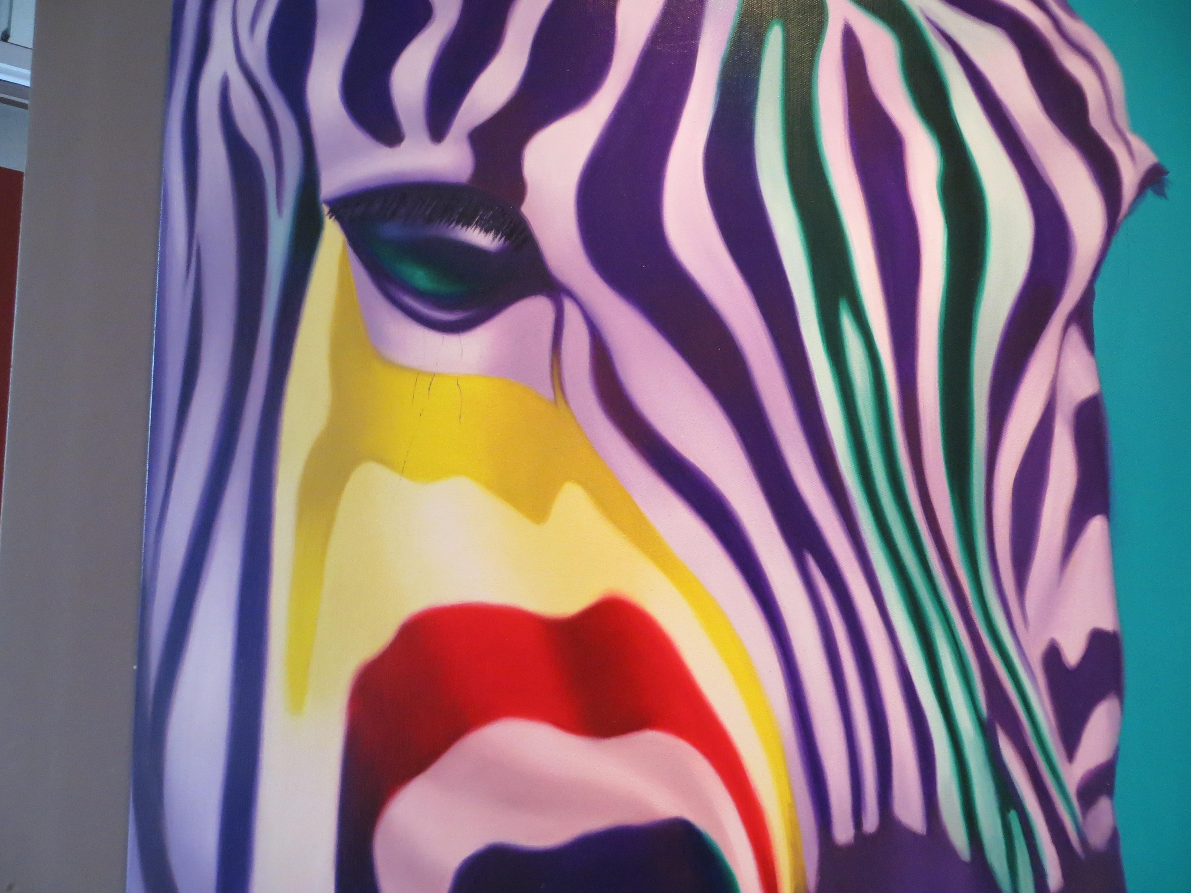 Zebre Turchese - Painting di Norma Bessières