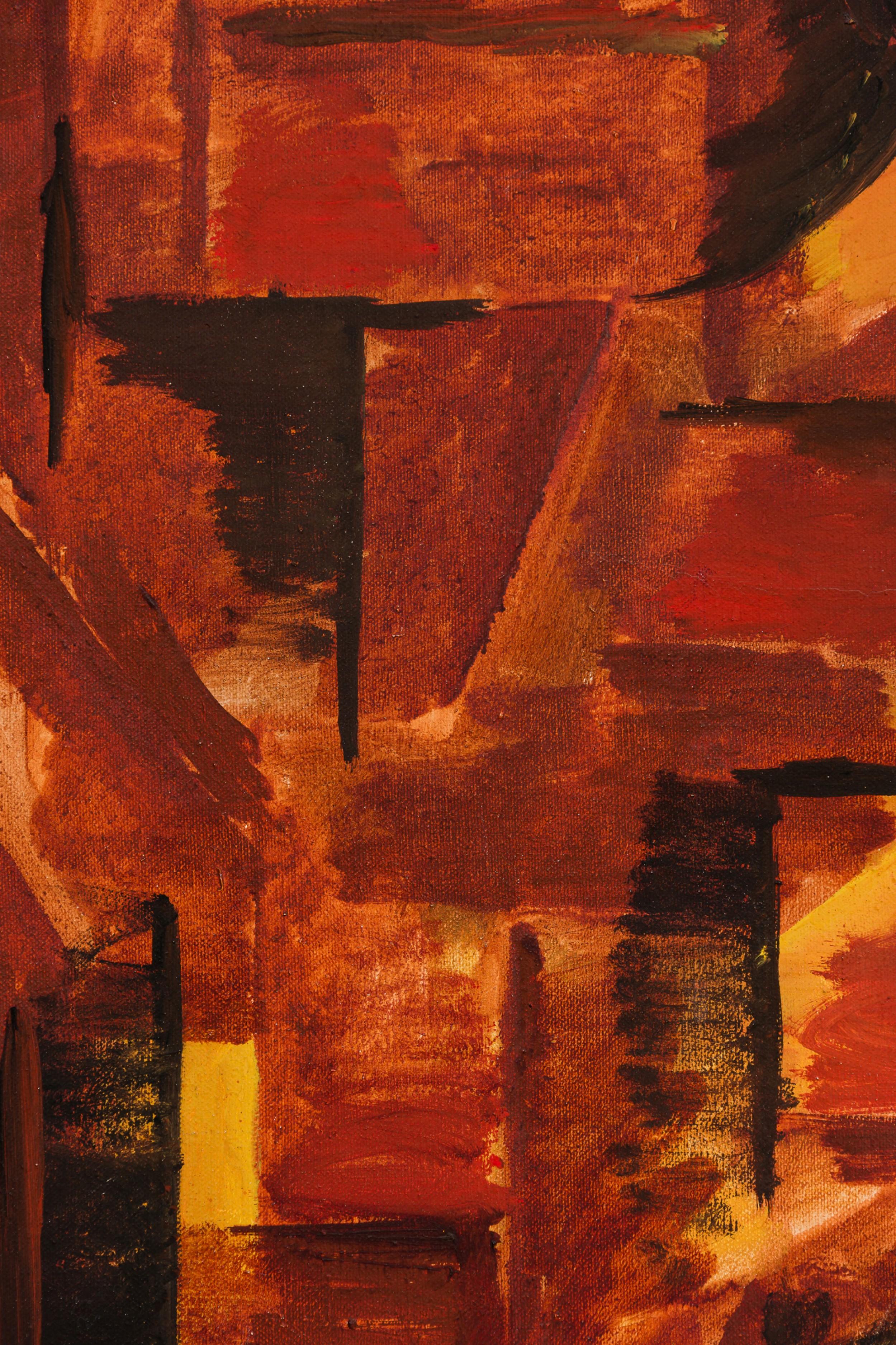 Norma Driscoll Gilmore American Contemporary Geometric Abstraction Oil on Canvas (amerikanisch) im Angebot