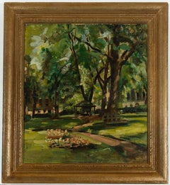 Norma Ingram (1907-1992)- Impressionistic 20th Century Scottish Oil, In the Park